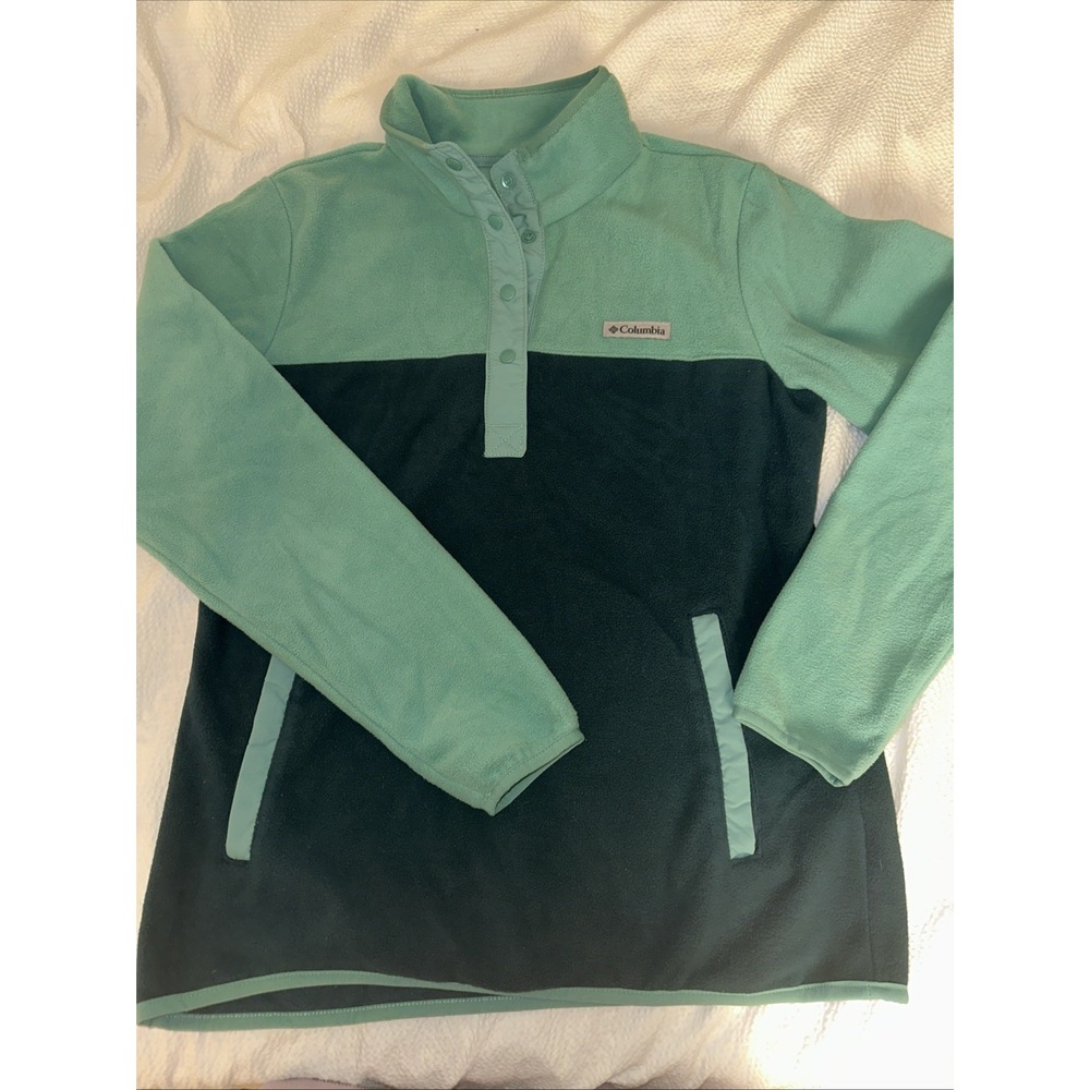 Columbia Women`s Snap Fleece Pullover(Green, M)